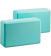 EXERZ Yoga Blocks 2pcs Gym Bricks High Density EVA Foam - Fitness Yoga Bricks, Anti-Slip,Pilates ...