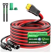 Bateria Power Solar to XT60 Charge Extension Cable with Solar Connectors Caps, Combined Wire Sola...