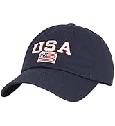 E BY ELIDAN American Flag Baseball Cap 100% Cotton Adjustable Metal Buckle Strap Unstructured Low...