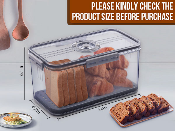 bread storage bin container