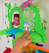 Dora, Explore & Play Rainforest Casita Playset, Dora & Boots Figures, Dollhouse Furniture, Biling...