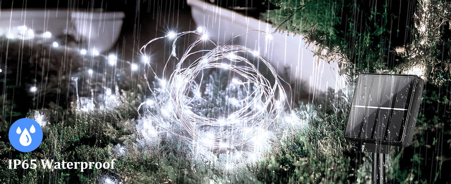 solar twinkle lights outdoor waterproof