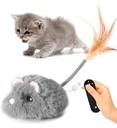 Pawingcat Remote Control Cat Toy Rechargeable Cat Mouse Toy Automatic Interactive Cat Toys for In...