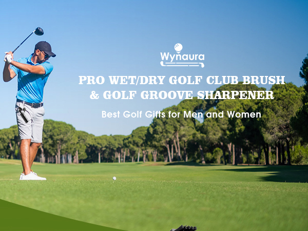 Pro Golf Club Water Brush and Golf Club Groove Sharpener