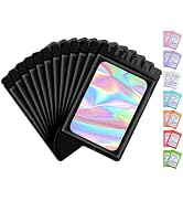 Funfery 100 Pack Resealable Bags Clear Holographic Bags,Smell Proof Packaging Baggies,Mylar Food ...