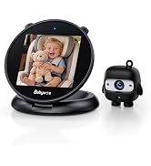 Babyvue Q1 Baby Car Camera for Rear Facing Baby, Minimalist Foldable Screen, Auto-Brightness, 360...
