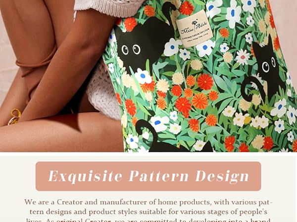Aesthetic Cotton Tote Bag for Women