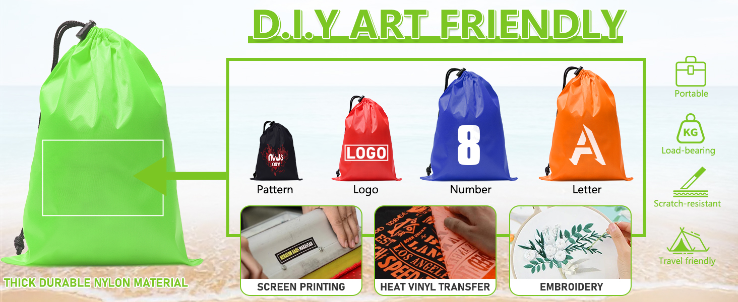 small cloth bags with drawstrings