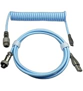 USB C Coiled Keyboard Cable - Gaming Keyboard Coil Cord ,Custom Type Braided Mechanical Keyboard ...