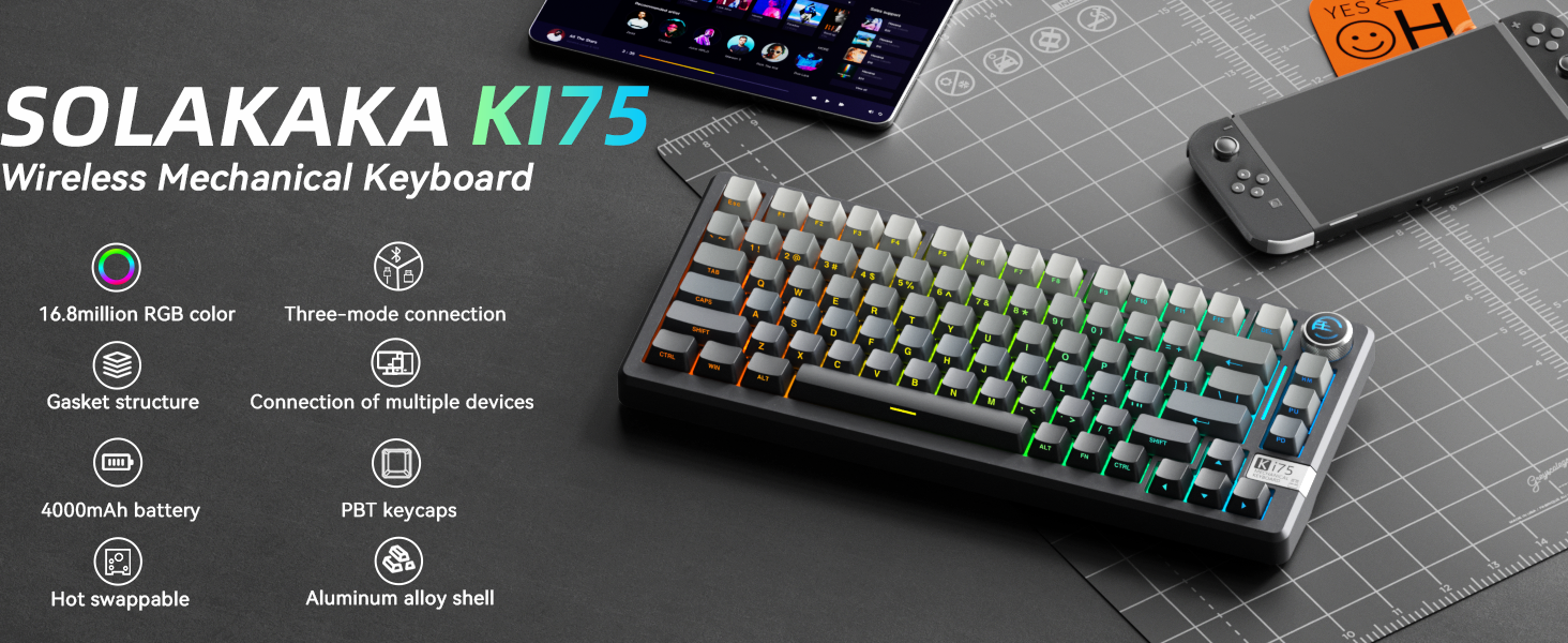75% creamy keyboard 75% creamy keyboard teclado mecanico 81-key computer keyboard
