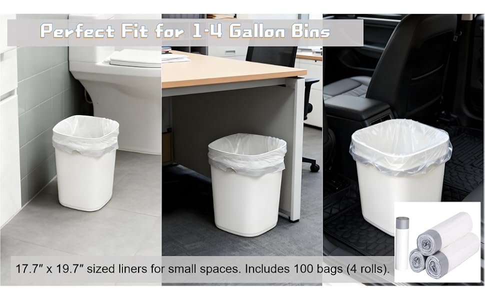 small trash bags with handles, easy tie handle mini garbage bags