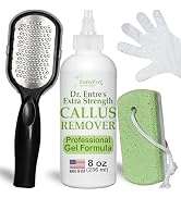 Dr. Entre's Callus Remover Gel Kit for Feet: Foot File, Pumice Stone, 5 Glove Pairs for Gel Appli...