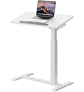 UPGRAVITY Adjustable Overbed Bedside Table - Mobile Standing Desk Portable Rolling Computer Cart ...