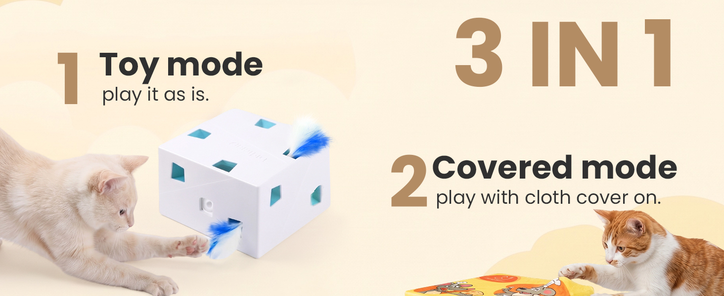Interactive White Cat Toy