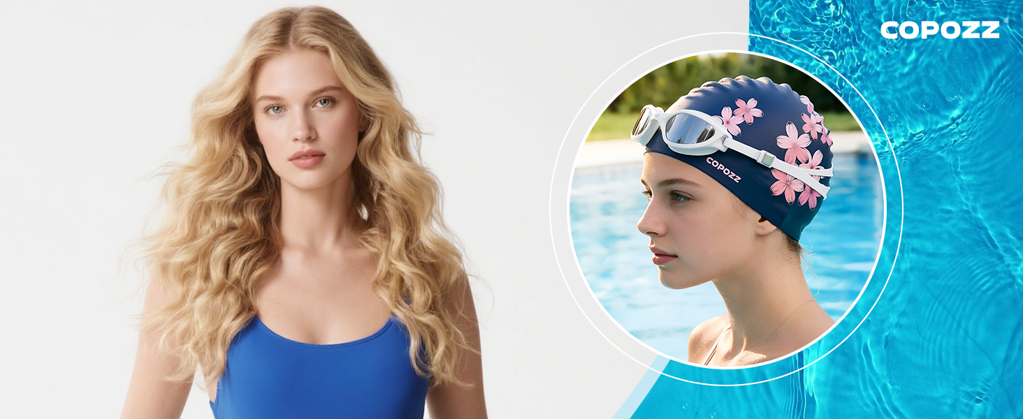 Swim cap for long hair