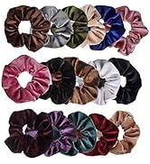 Ondder 16 Pcs Hair Scrunchies for Hair Velvet Blend Cheap Scrunchies Velvet Hair Bands Scrunchy S...