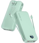 citicr Portable Charger Power Bank, 20000mAh PD20W USB C Fast Charging with Built-in Cables & Wal...