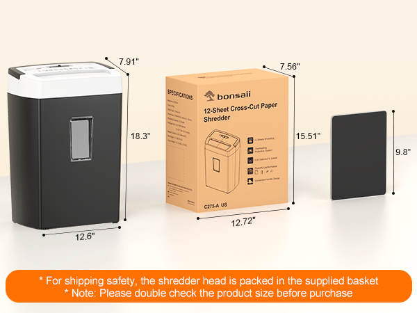 Bonsaii 12-Sheet Cross Cut Paper Shredder