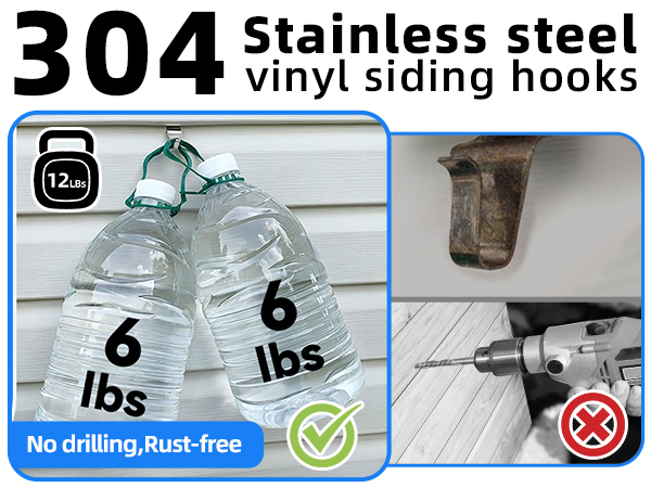 vinyl siding hooks, siding hooks, siding clips, fence hooks, siding clips to hang things