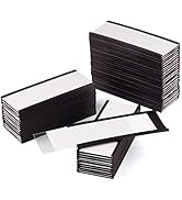 LLPT Magnetic Label Holder 4” x 1.6” 50 Packs C Channel 300g White Paper Cards Protective Film St...