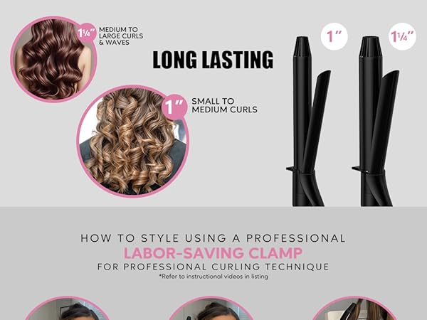 curling iron 1 INCH