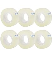 OWLKELA 6 Rolls Transparent Tape Refills, Clear Tape, All-Purpose Transparent Glossy Tape for Off...