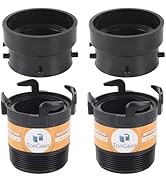 TonGass (2 x Combo Pack, Black) RV Sewer Pipe Adapter, 3" Rotating Rigid Bayonet Adapter with Mal...