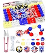 120PCS FIVEIZERO Silicone Beads for Keychain Making, Characters Badge Focal Beads, 15mm Round,12m...