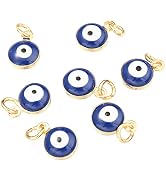 BEEFLYING Evil Eye Charms Alloy Enamel Gold Charms Women Bracelet Pendants for DIY Jewelry Making...