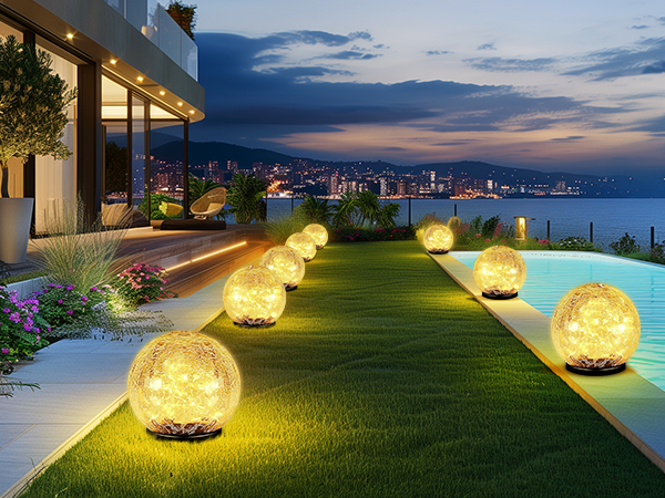 Garden Solar Ball Lights Outdoor Waterproof