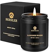 Scented Candle for Men, Lavender Wood Candle for Home Scented, Candle Gifts for Men, Aromatherapy...