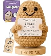 Daughter Gifts - Handmade Positive Crochet Potato Doll with 30 Signs - Cute Birthday Gifts for Da...