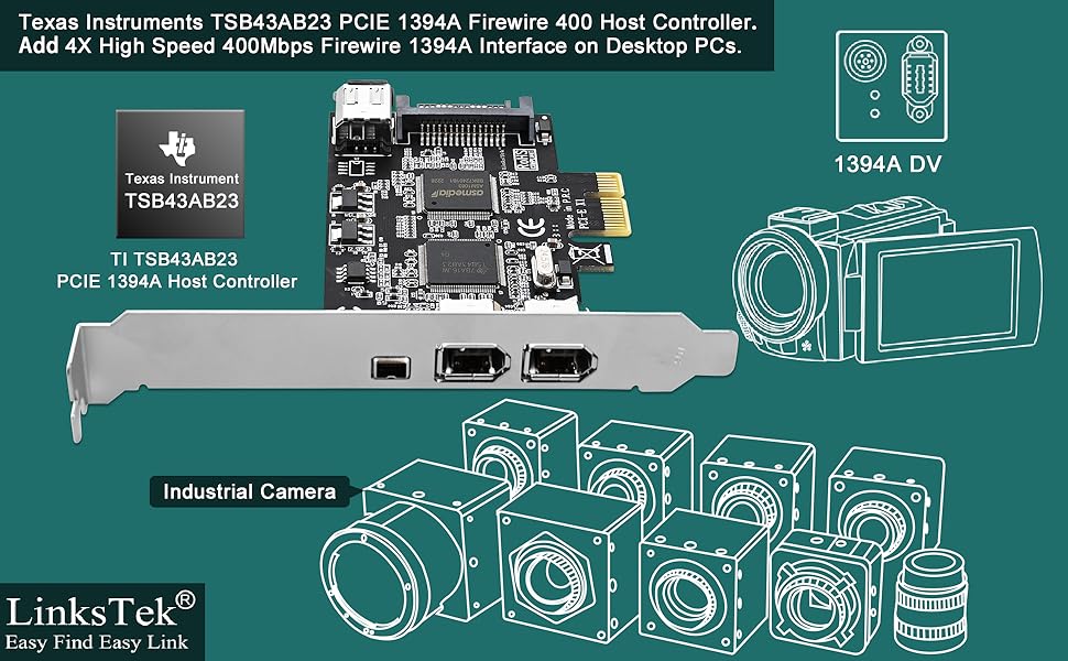 pcie firewire card pcie 1394a card pcie 1394a firewire expansion card