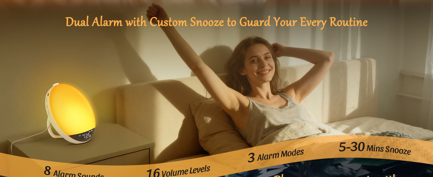 sunrise alarm clock with sound machine