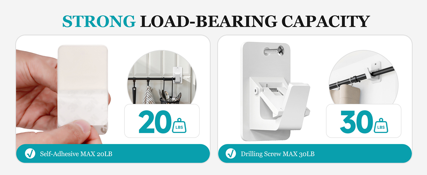 3M Adhesive Curtain Rod Brackets