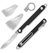 VIRENKNIFE Mini Slim Folding Scalpel,Scalpel Pocket Knife with G10 Handle,Liner Lock,Pocket Clip,...