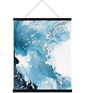 16 Inch Magnetic Poster Frame Hanger, Wood Magnet Picture Frames for Photo Canvas Artwork Scroll ...