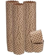 HARFINGTON Paper Baking Cups Small Brown Kraft Paper Muffins Liner Cupcake Greaseproof Disposable...