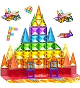 SYSKENI Magnetic Tiles Toys for 3 4 5 6 7 8 Year Old Boy Girls Kids Beginner Set,Magnetic Buildin...