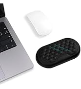 Arisase Mouse Rest Wrist Pad with Massage Dot for Mouse Ergonomic Soft PU Leather Memory Foam Wri...