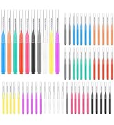 100pcs/200pcs Interdental Brushes, 6 Sizes Braces Flossers for Cleaner Braces Brush Soft Dental B...