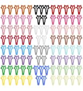 Star-Shaped Hair Clips, ECADY (100-Pack 20-Colors) Metal Snap Barrettes for Girls, Women, Kids, f...