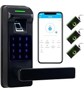 Harfo Fingerprint Door Lock, Heavy Duty Keyless Entry Door Lock, 5 in 1 Smart Door Lock with Touc...