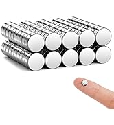 100 Pack 5×2mm Rare Earth Magnets for Crafts, Small Magnets, Round Magnets, Strong Neodymium Magn...