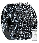 TW SHINE Christmas String Lights, 1000 LED 328FT Christmas Lights Plug in with 8 Modes, Remote Wa...
