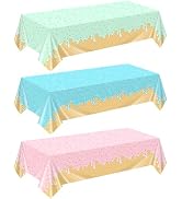 mwellewm 3 Pcs Ice Cream Party Decorations Ice Cream Themed Party Bar Supplies Plastic Table Clot...