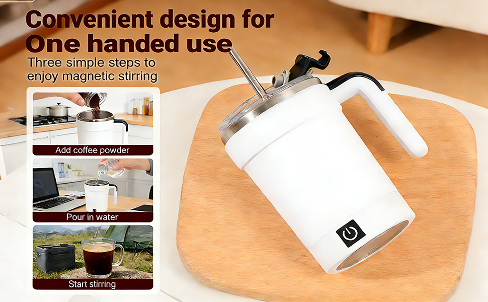 automatic stirring coffee mug