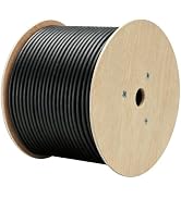 LIFEPOE 1000ft Outdoor Direct Burial Cat6A Ethernet Cable 750MHz 10G 23AWG Solid Bare Copper Wate...