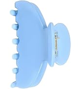 OideGuiing Medium Cute Durable Acetate Hair Clips - 3-Inch Wathet Blue Claw Clips for Fine and Me...