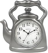 Presentime & Co. 11" Teapot Clock, Silent Non Ticking, Modern Farmhouse Style, Wall & Mantel 2 in...